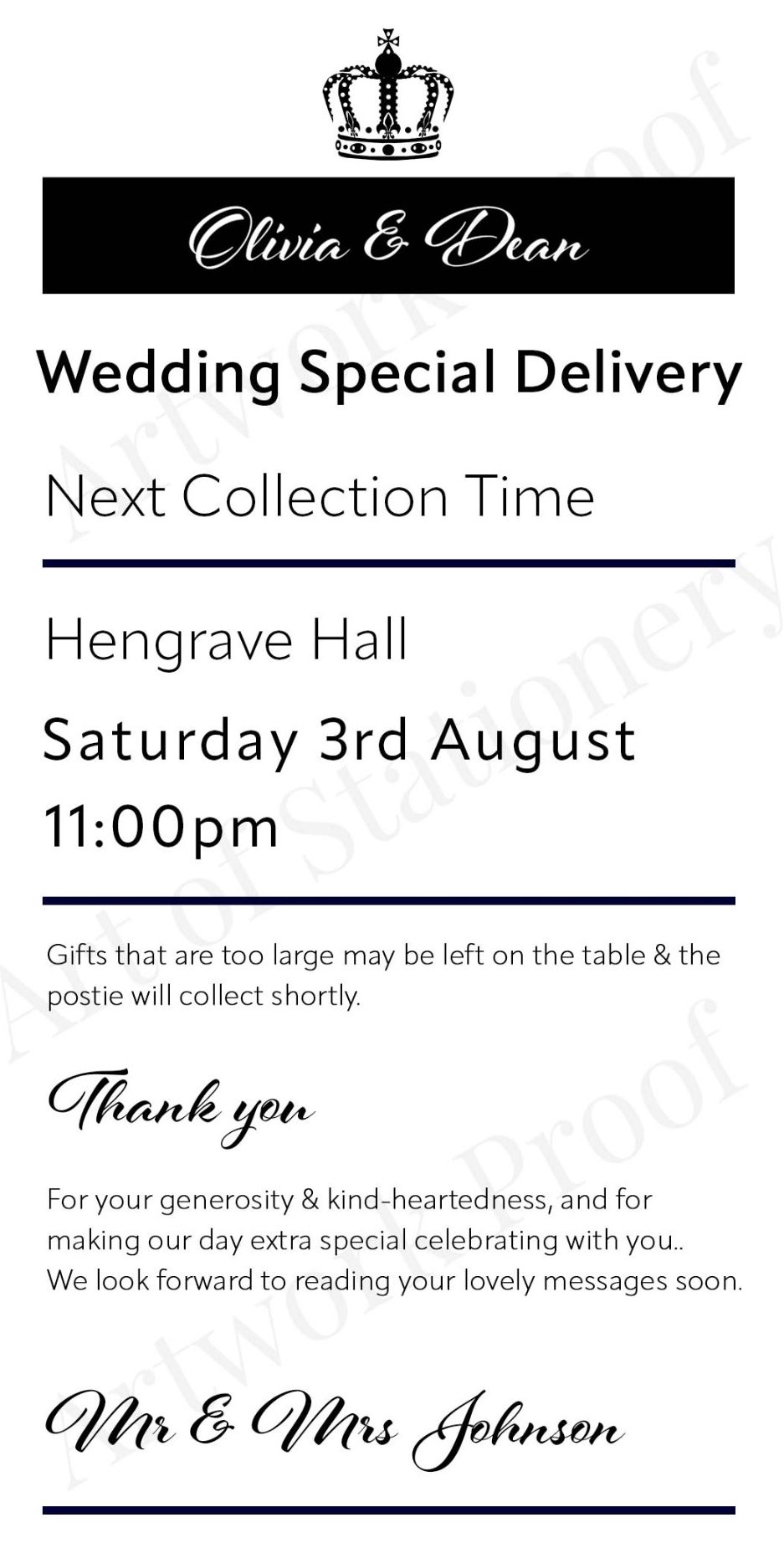 Square Insert Specify if you would like matching "Wed" or Icon